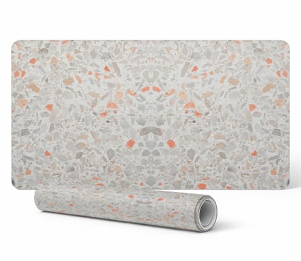 Terrazzo symmetrische antislip gaming muismat 90x45 cm