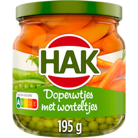 Doperwtjes met worteltjes