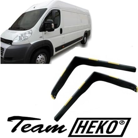 Déflecteurs d'air - J&J AUTOMOTIVE - Heko - Fumé - Pour Citroen Ducato 2006-2014 - Installation facile
