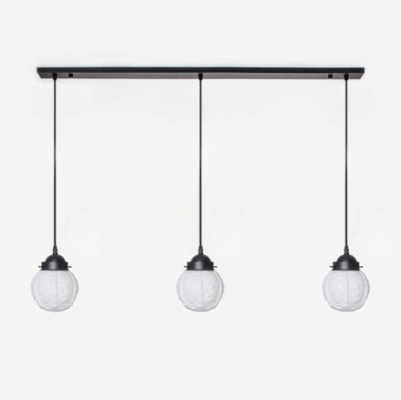3 x Guimard Flower lampen aan plafondbalk Moonlight - Art Deco Trade