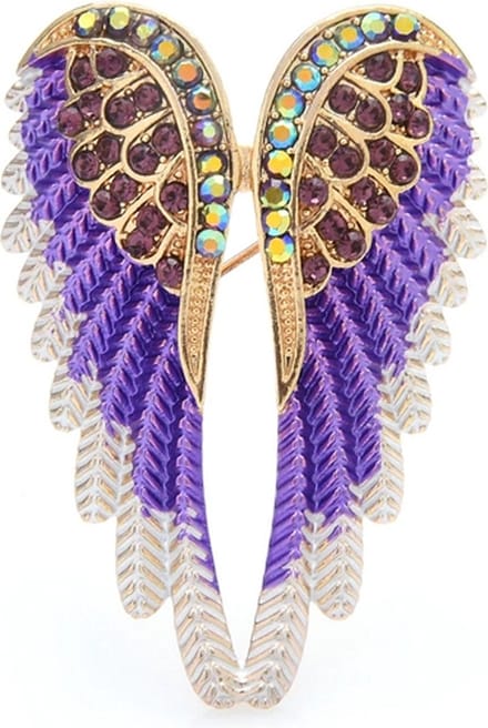 Broche 008 Paarse Vleugels