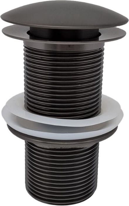Sanifun Soni clickwaste verlengd 5/4 gunmetal met overloop – universele wastafelafvoer