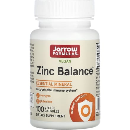 Jarrow Formulas, Vegan Zinc Balance, 100 Plantaardige Capsules