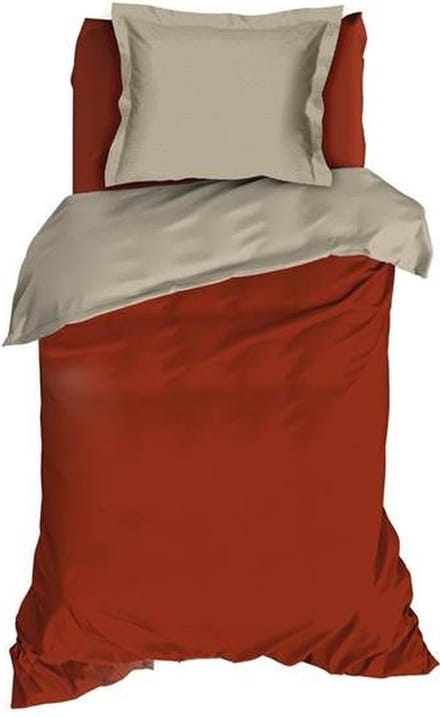 Romanette Comtesse Dekbedovertrek - Eenpersoons - 140x200/220 cm - Rooibos/Sand