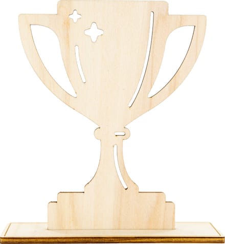 Trofee - beker - Triplex - medium - 3 stuks