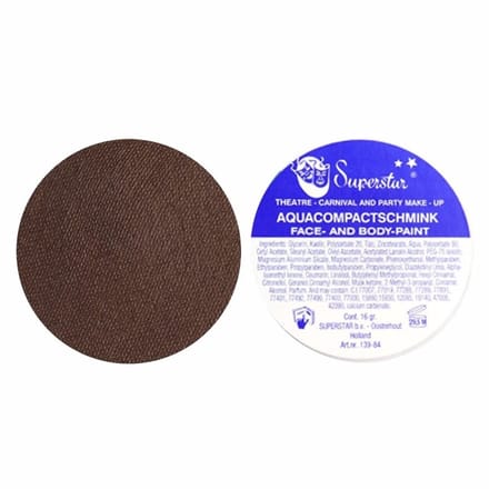 Carnaval Superstar schmink donker bruin 16 gram - 2 stuks