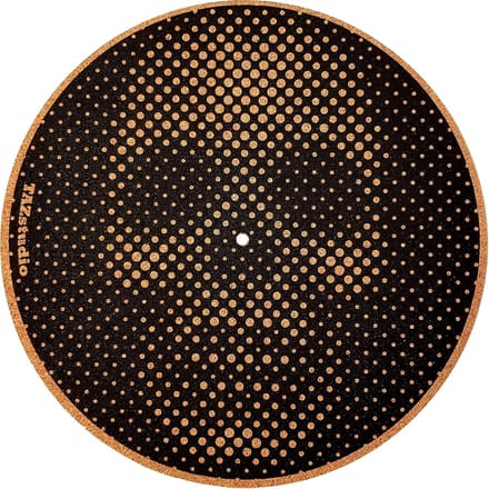 Slipmat van kurk voor vinylplaten - 4 mm dik met psychedelisch geometrisch ontwerp