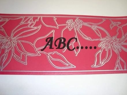 Breed behangrand bladeren rood 720334