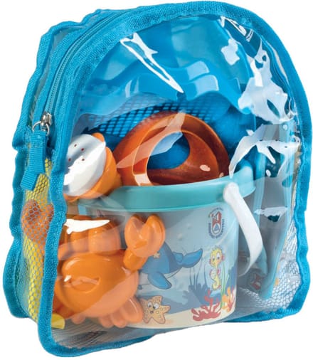 Rugzak met Strandset Zeedieren, 6dlg.