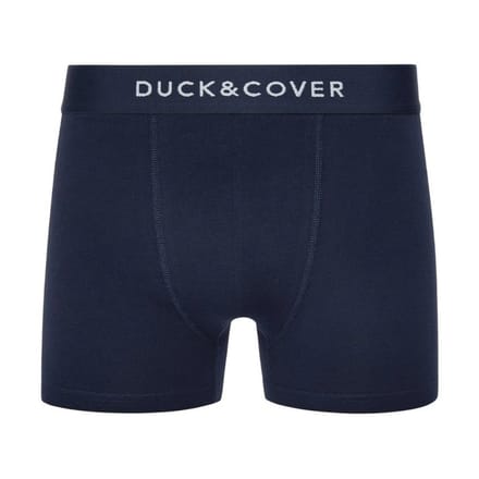Duck and Cover Mannen Sagnet Boxer Shorts (Verpakking van 3) (Blauw/Wit/Grijs)