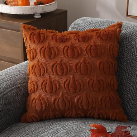 Herfst kussensloop met pompoenmotief 45 x 45 cm voor moderne decoratie