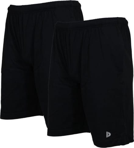 2-Pack Donnay - Ess. joggingshort (Roy) - Sportshort - Black (020) - maat M