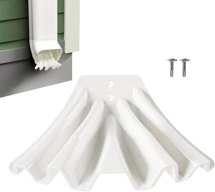 Dakgoot Verlengstuk - Afwateringsadapter - Huis Beschermen - Robuuste PP Constructie - 12.5 x 8.9 x 3.3 cm - Wit