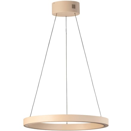 FISCHER & HONSEL LED hanglamp Silvio, Ø 60 cm, zandkleurig, metaal, CCT