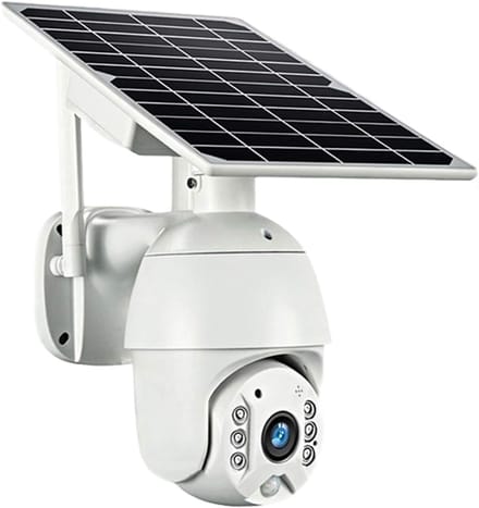 Bewakingscamera Buiten - 4G WiFi Camera - Huis Beveiligen - Zonne-energie Opladen - 1080p HD - Wit