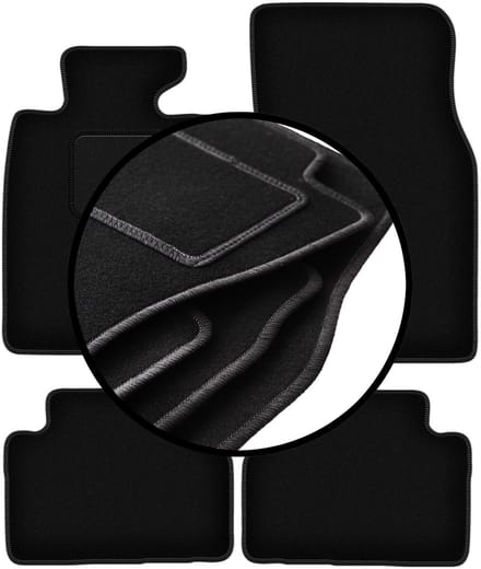 Complete set veloursmatten voor: Mini Clubman R55 hatchback (2006-)