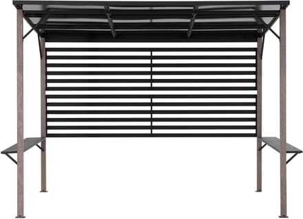 Whirlpool Spa Jacuzzi Pergola gepoedercoat staal - 252x282cm in antraciet