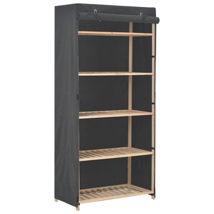 vidaXL - Kledingkast - 79x40x170 - cm - stof - grijs