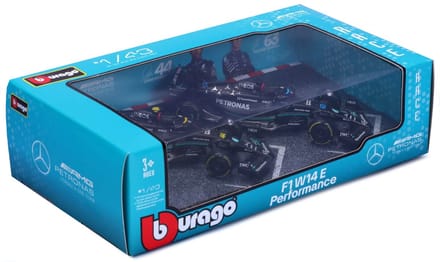 Bburago Mercedes-Benz Amg - Modelauto - Schaal 1:43 - Zilver/Zwart/Turquoise