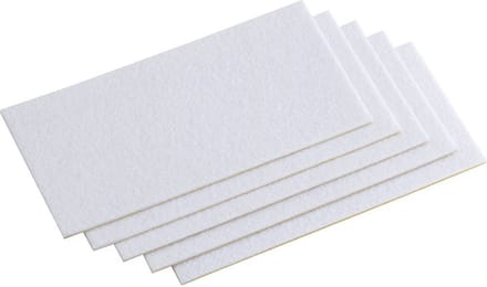 Metafranc WU0645436 Viltdoppen Vierkant, Zelfklevend Wit (l x b) 200 mm x 100 mm 1 set(s)