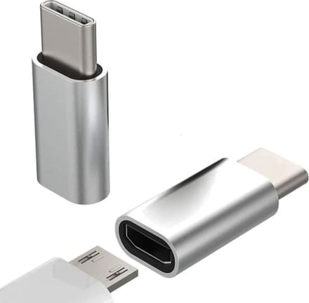 NÖRDIC MIUSB-C Micro-USB naar USB-C adapter, 1 stuk, zilver