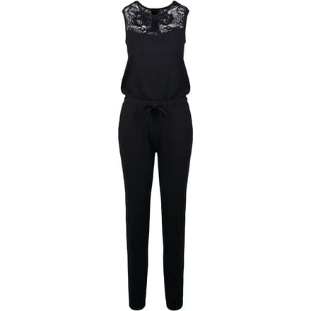 Urban Classics - Lace Block Jumpsuit - S - Zwart