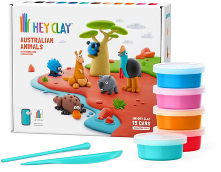 Hey Clay Boetseerklei Australian Animals - 6 figuren