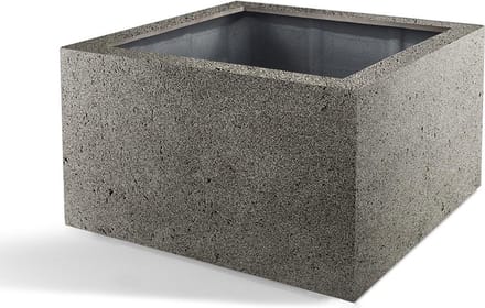 Pot Grigio Low Cube Natural Concrete - D80 x H60