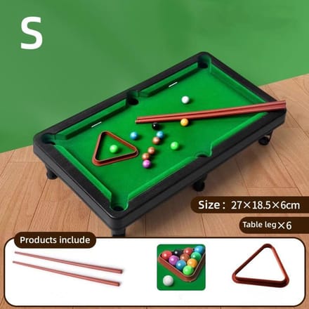 1 Mini Biljartset voor Kinderen Huis Pooltafel Jongens Educatief Speelgoed Snookerspel S black