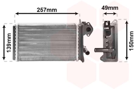 Van Wezel - KACHEL RADIATEUR VOOR VW POLO COUPE II 1981-1994 667819121A