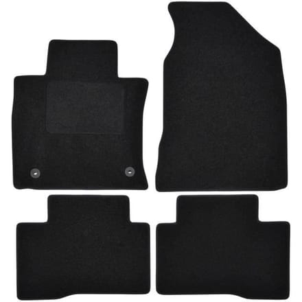 Tapis de sol - Ssangyong - Tivoli - Velours noir - 4 pièces - Ajustement précis