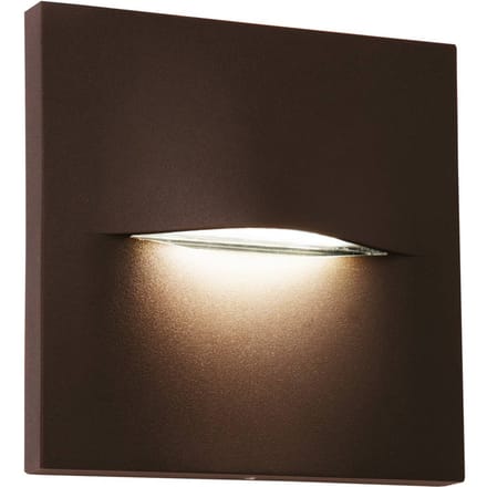 Viokef LED buitenwandlamp Vita, roestbruin, 14 x 14 cm