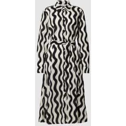 Midi-jurk met all-over motief