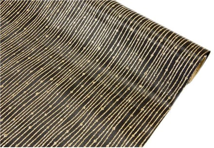 HOBI - Tafelloper Zwart Satijn met Goudglitter 28 cm x 5 m Chique
