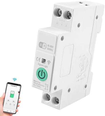 Slimme WIFI Stroomonderbreker met Timer en Vermogensmeting voor Smart Home
