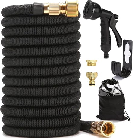 Uitbreidbare Tuinslang - Flexibele Slang - Tuin Bewatering - Anti-lekkage Ontwerp - 30 Meter Lengte - Zwart