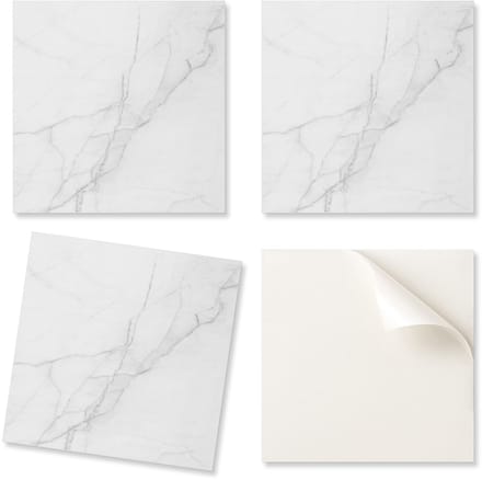 Set vinyl vloertegels met elegant marmerpatroon, 20x20x20 cm