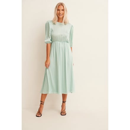 NA-KD Balloon Sleeve Structured Midi Dress Dames Jurk - Maat 40