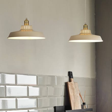 COREP Hanglamp Thelma, ivoorkleurig, Ø 38 cm, metaal
