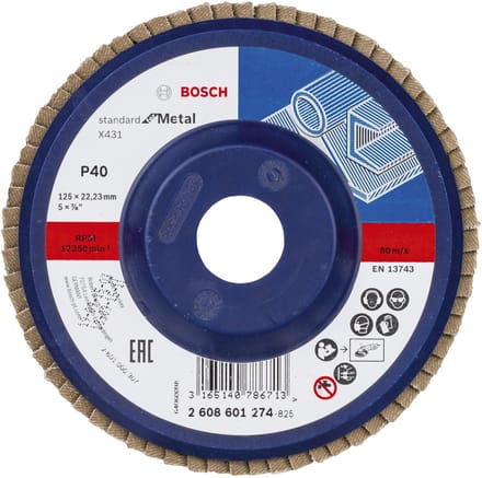 Bosch Flap Disc for Metal 125 mm K40