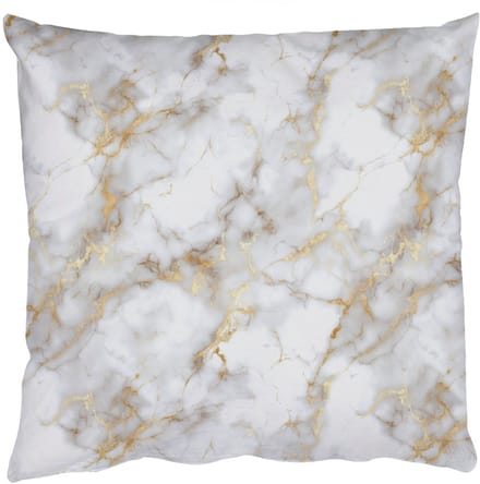 Sierkussens - Kussentjes Woonkamer - 50x50 cm - Gouden aders - Marmer - Wit