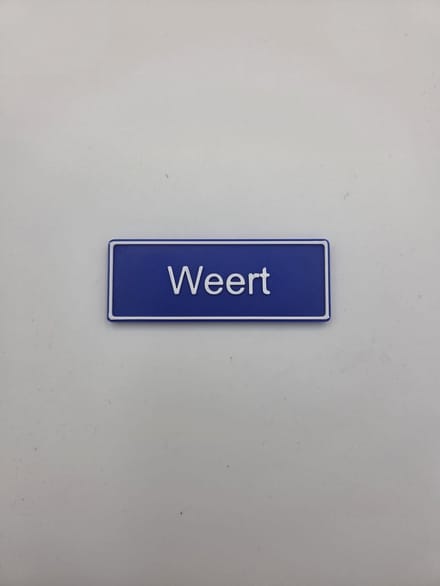Koelkast Magneet plaatsnaam 8 X 3 CM Weert