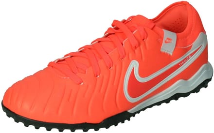 Nike tiempo legend 10 pro turf voetbalschoen in de kleur oranje.