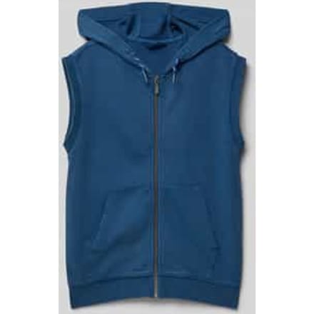 Regular fit sweatgilet van katoenmix