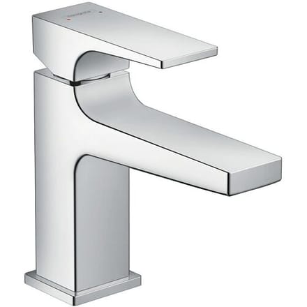 Hansgrohe Metropol single lever basin mixer 100 with lever handle and push-open waste for hand basin 32500000