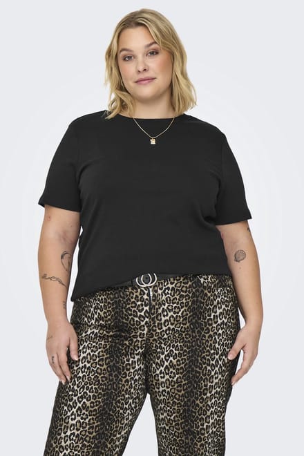 ONLY CARMAKOMA - CARJEN LIFE SS JEANS TEE JRS NOOS - Dames - T-shirts