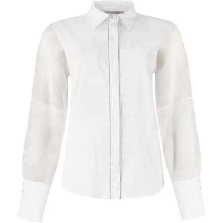 Vrouwenjasjes d.exterieur - popeline + organiza kat shirt. - wit
