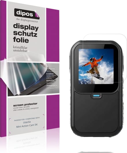 dipos – 4x Beschermfolie geschikt voor UtaUla Mini Action Cam 5K | Krasbestendige & heldere Screenprotector Ultra-Thin