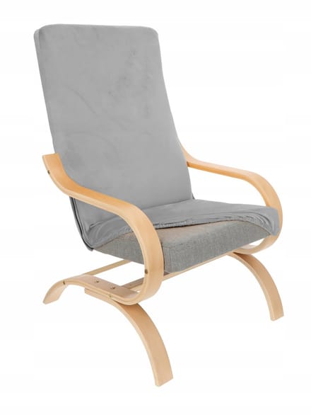 Ubieramy-meble Finka - Stoelhoes - Lichtgrijs - Elastisch - Velours