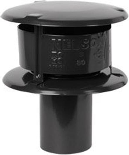 Burgerhout Nelson rookgaskap Ø130mm Aluminium Nelson zwart